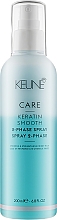 Düfte, Parfümerie und Kosmetik Entwirrendes und glättendes zweiphasiges Conditioner-Spray mit Keratin und Silsoft - Keune Care Keratin Smooth 2-Phase Spray