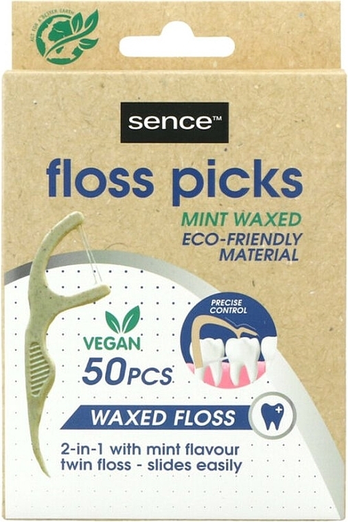 Zahnseide-Sticks - Sence Fresh Flosser 2in1 Bamboo  — Bild N1