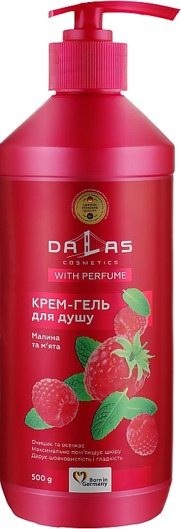 Duschgel-Creme mit Himbeere und Minze - Dalas Cosmetics — Bild N1