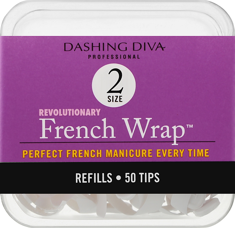 Nageltips French Wrap - Dashing Diva French Wrap White 50 Tips Size 2 — Bild N1