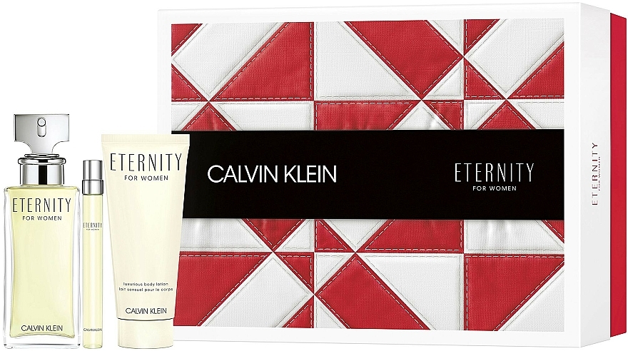 Calvin Klein Eternity For Woman - Duftset (Eau de Parfum 100ml + Eau de Parfum 10ml + Körperlotion 100ml)