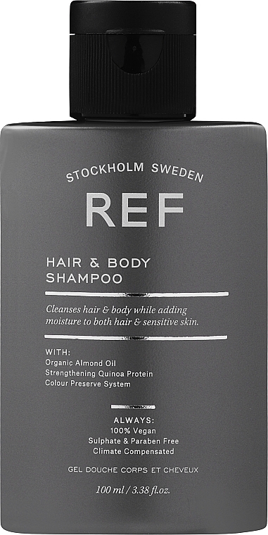 Feuchtigkeitsspendendes Haar- und Körpershampoo mit Quinoa-Protein und Mandelöl - REF Hair & Body Shampoo — Bild N1