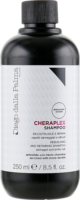Reparierendes Shampoo für strapaziertes und brüchiges Haar mit Mikrokeratin - Diego Dalla Palma Cheraplex Shampoo — Bild N1