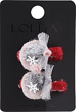 Haarspangen-Set Schlitten für den Weihnachtsmann rot 2 - Lolita Accessories — Bild N1