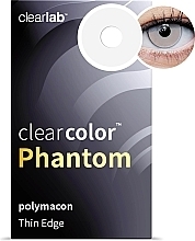 Farbige Kontaktlinsen weiß 2 St. - Clearlab ClearColor Phantom White Out — Bild N4
