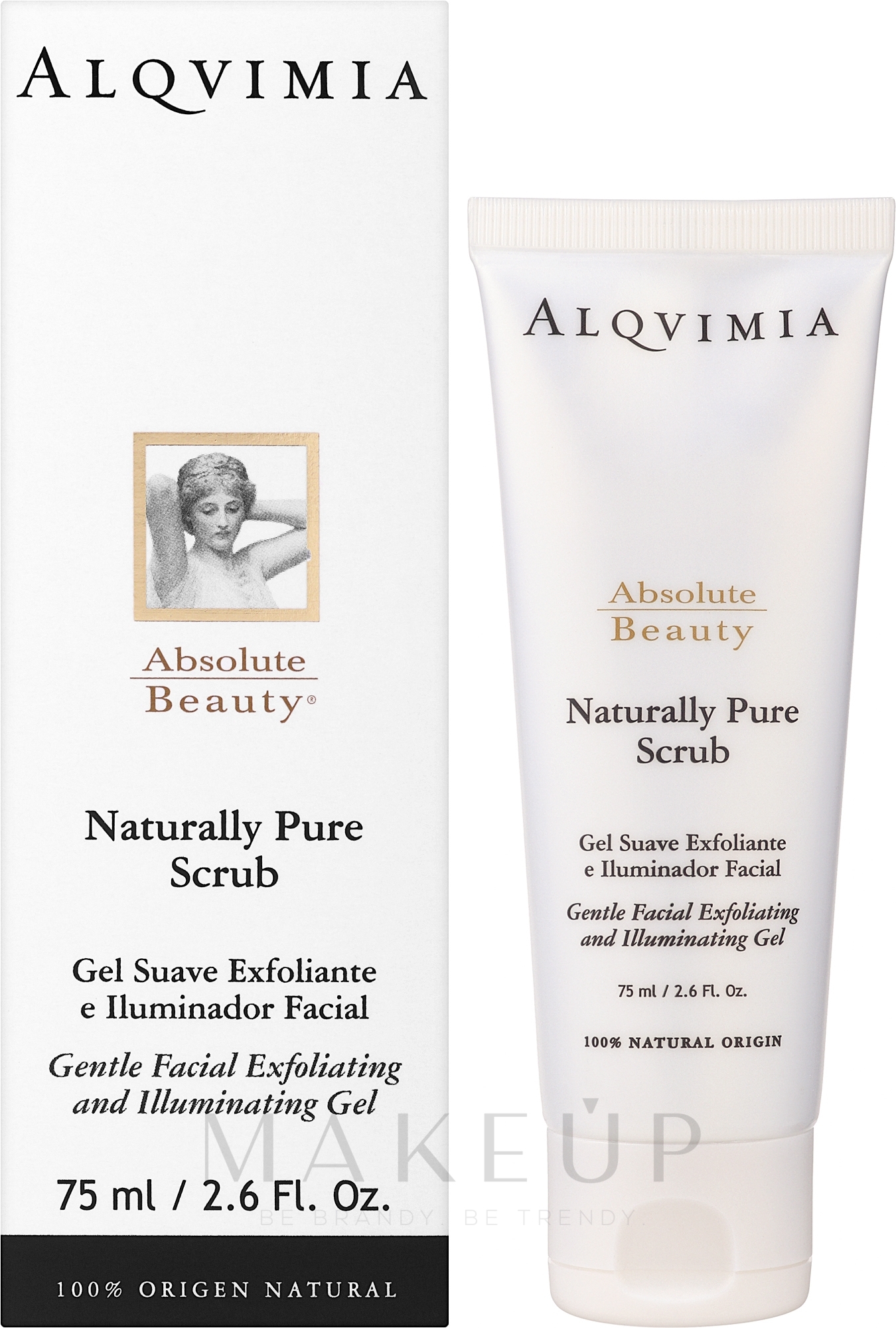 Gesichtspeeling - Alqvimia Naturally Pure Scrub Gentle Facial Exfolianting Gel — Bild 75 ml