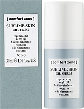 Regenerierendes Nachtserum für das Gesicht mit Mandel-, Krambe- und Maracujaöl - Comfort Zone Sublime Skin Oil Serum — Bild N2