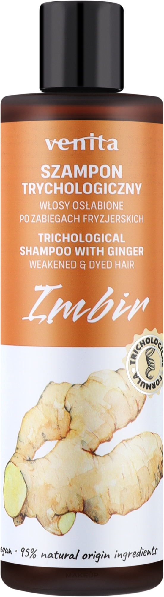 Trichologisches Shampoo gegen Haarausfall - Venita Shampoo With Ginger — Bild 300 ml
