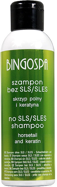Shampoo mit Keratin für dickes, stumpfes und strapaziertes Haar - BingoSpa Shampoo Without SLES / SLS Keratin — Bild N1