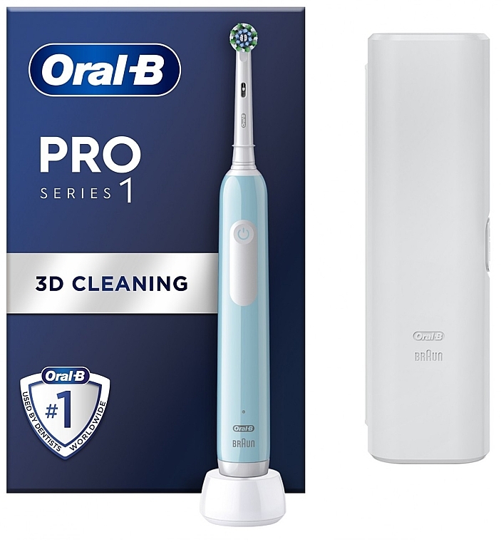 Elektrische Zahnbürste blau - Oral-B Pro Series 1 Carribean Blue + Case — Bild N2