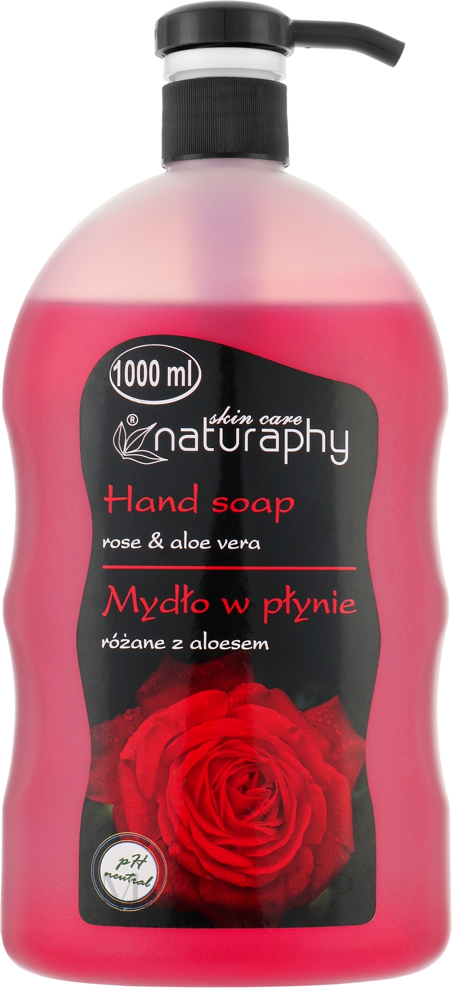 Flüssige Handseife mit Rose und Aloe Vera - Naturaphy Hand Soap — Bild 1000 ml