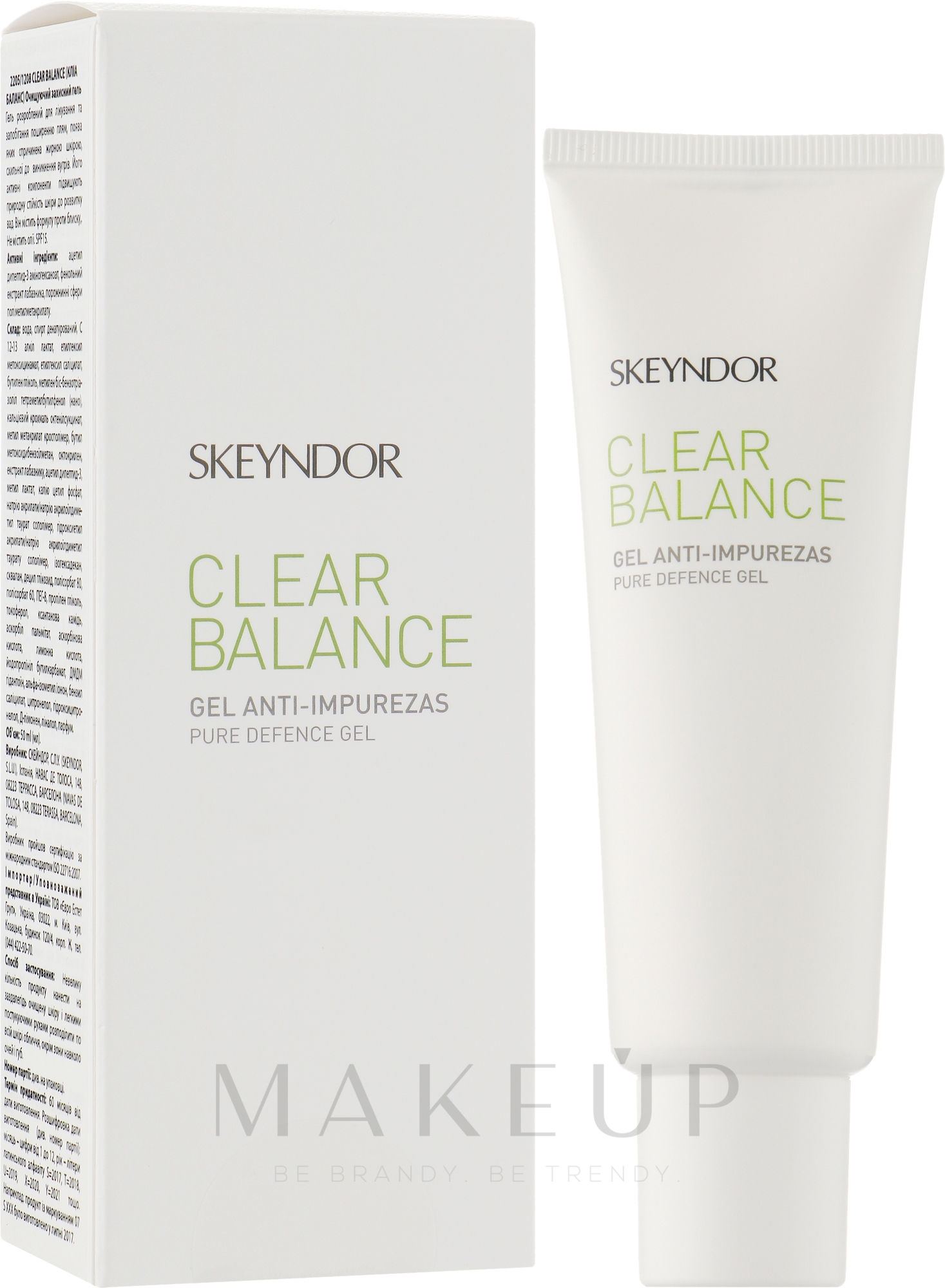 Schützendes Gesichtsgel gegen Unreinheiten - Skeyndor Clear Balance Gel — Bild 50 ml