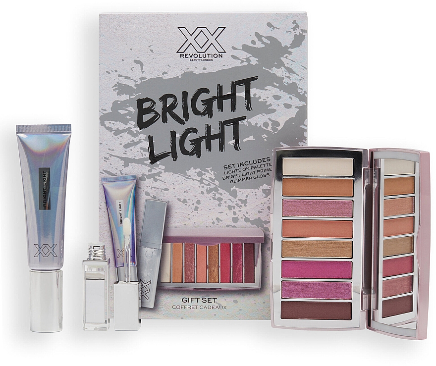 Make-up Set - XX Revolution Bright Light Set (Make-up Palette 8g + Make-up Primer 30ml + Lipgloss 3.5ml) — Bild N2