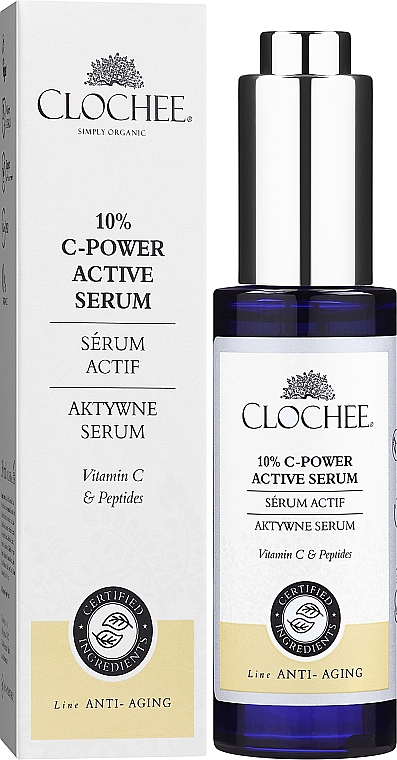 Aktives Gesichtsserum - Clochee Organic 10% C-Power Active Serum — Bild N2