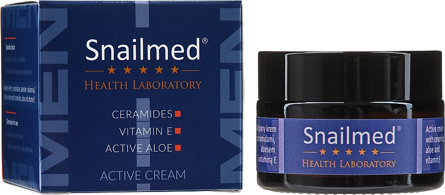 Gesichtscreme für Männer mit Ceramiden und Vitamin E - Snailmed Health Laboratory — Bild N2