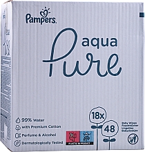 Düfte, Parfümerie und Kosmetik Feuchttücher für Babys Aqua Pure 18x48 St. - Pampers Aqua Pure Wipes