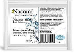 Düfte, Parfümerie und Kosmetik Alginat-Gesichtsmaske mit Hyaluronsäure - Nacomi Shaker Mask