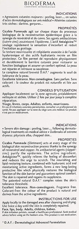 Beruhigende Wundpflege-Salbe für trockene Haut - Bioderma Cicabio Pommade — Bild N5