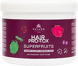 Düfte, Parfümerie und Kosmetik Creme-Maske für das Haar - Kallos Hair Pro-tox Superfruits Hair Mask