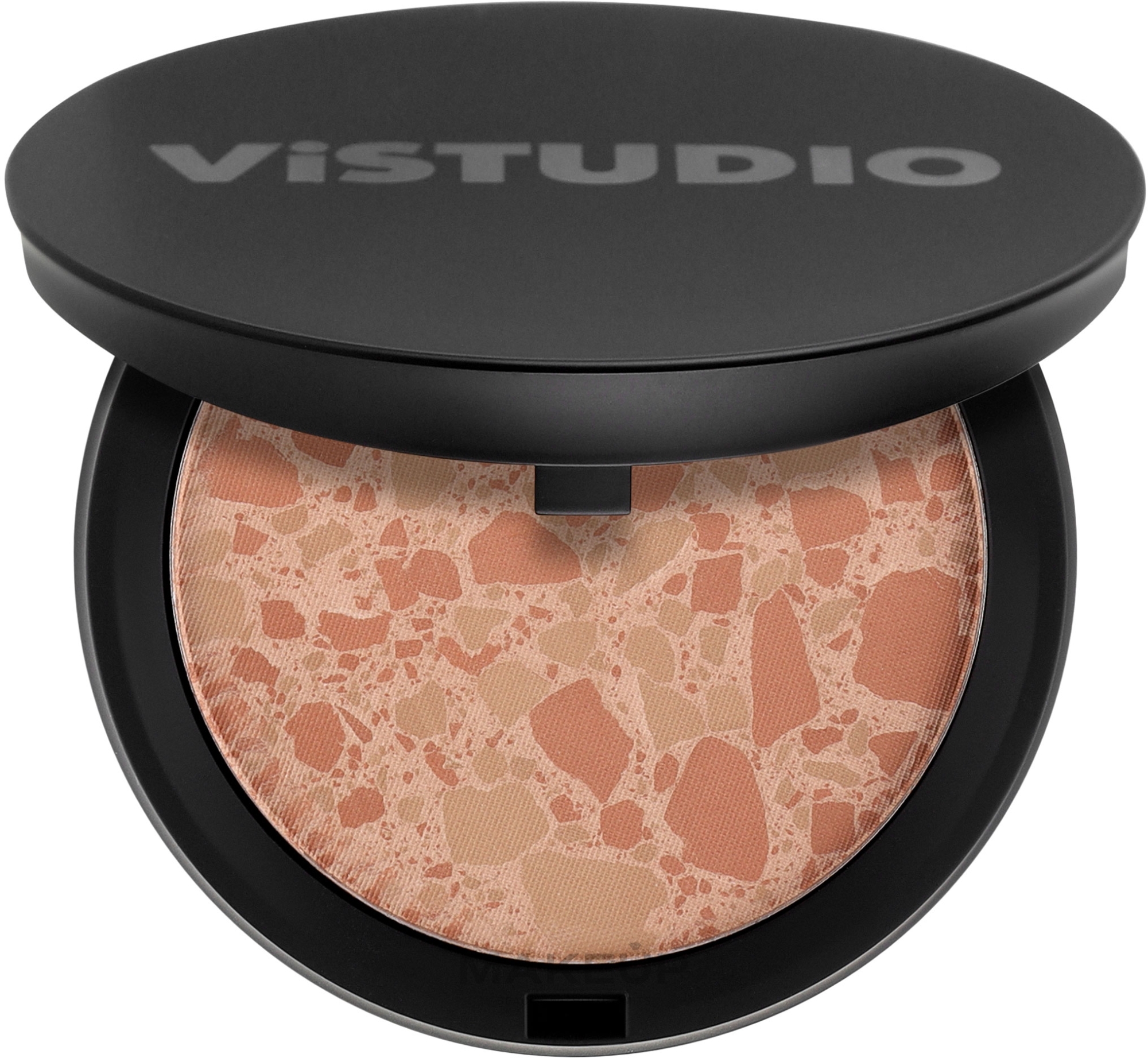 Kompaktpuder mit Spiegel - ViSTUDIO Compact face powder Palladio effect — Bild Natural Beige