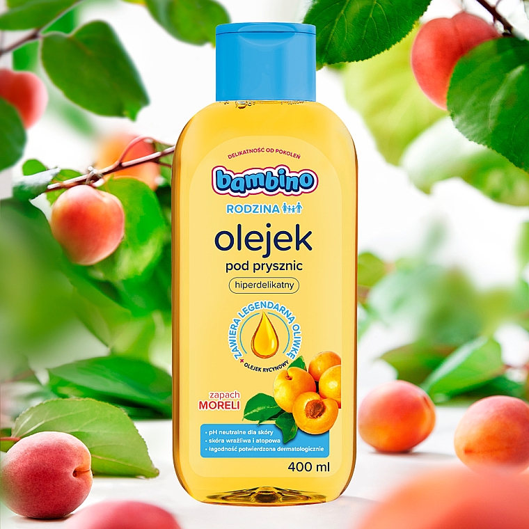 Duschöl mit Aprikosenduft für empfindliche und atopische Haut - Bambino Family Shower Oil — Foto N3