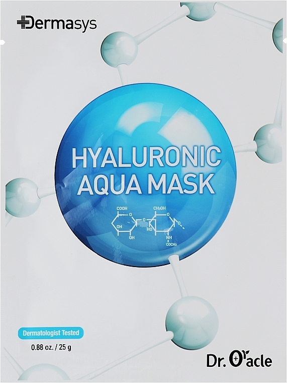 Gesichtsmaske aus Mikrofasergewebe mit Hyaluronsäure - Dr. Oracle Dermasys Hyaluronic Aqua Mask — Bild N2