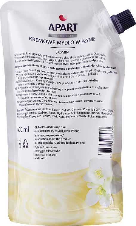 Flüssige Cremeseife mit Seide und Jasmin - Apart Natural Silk & Jasmine Soap (Doypack) — Bild N2