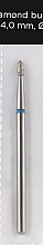 Düfte, Parfümerie und Kosmetik Diamant-Nagelfräser in Geschossform L-4 mm 1,8 mm blau - Head The Beauty Tools
