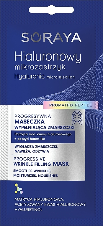 Anti-Falten Gesichtsmaske  - Soraya Hyaluronic Microinjection Progressive Wrinkle Filling Mask  — Bild N1