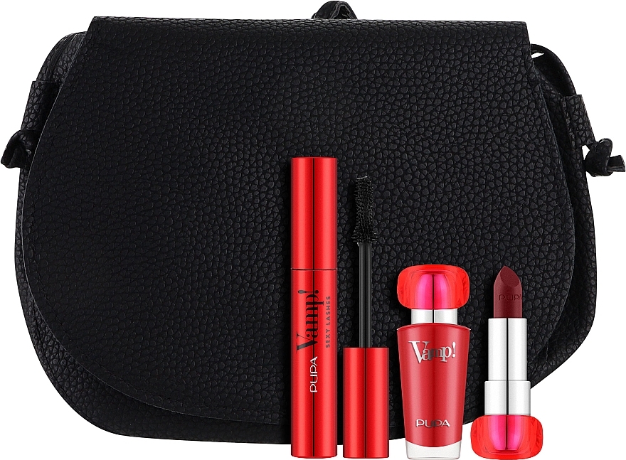 Make-up Set (Mascara 12ml + Lippenstift 3.5ml + Kosmetiktasche 1 St.) - Pupa Vamp! Sexy Lashes & Vamp! Lipstick Kit — Bild N1