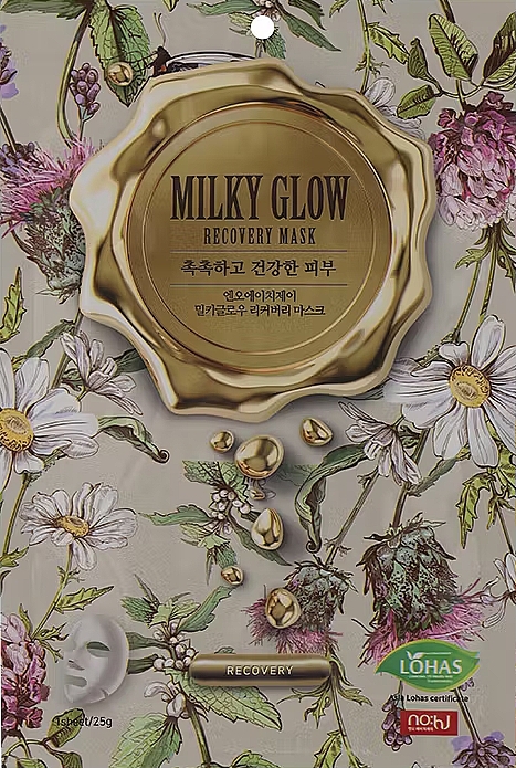 Maske zur Wiederherstellung der Feuchtigkeit und Revitalisierung der Gesichtshaut - NOHJ Milky Glow Recovery Mask  — Bild N1