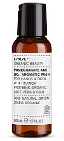 Flüssigseife für Hände und Körper Granatapfel und Goji - Evolve Beauty Pomegranate and Goji Aromatic Wash — Bild N2
