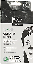Düfte, Parfümerie und Kosmetik Reinigende Nasenporenstreifen mit Bambuskohle und Grüntee - Beauty Derm Nose Clear-Up Strips