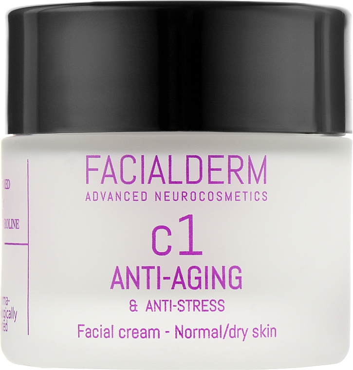 Creme gegen Alterung und Stress, für normale und trockene Haut - Facialderm C1 Anti-Age And Anti-Stress Cream — Bild N1