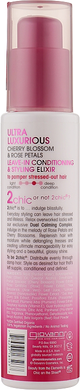 Haarspülung Styler ohne Auswaschen - Giovanni 2 Chic Ultra-Luxurious Cherry Blossom Rose Petals — Bild N2