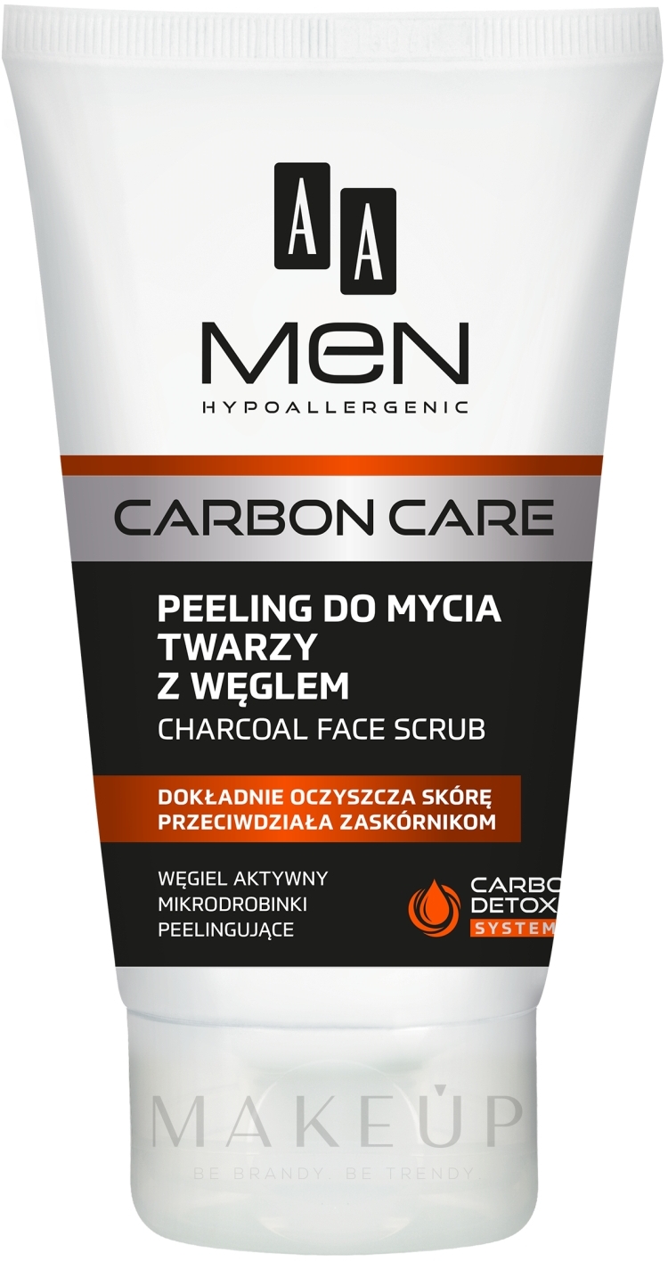 Gesichtspeeling mit Aktivkohle - AA Men Carbon Care Charcoal Face Scrub — Bild 150 ml