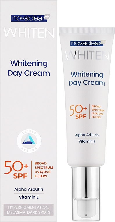 Aufhellende Tagescreme mit Vitamin E - Novaclear Whiten Whitening Day Cream SPF50+ — Bild N2