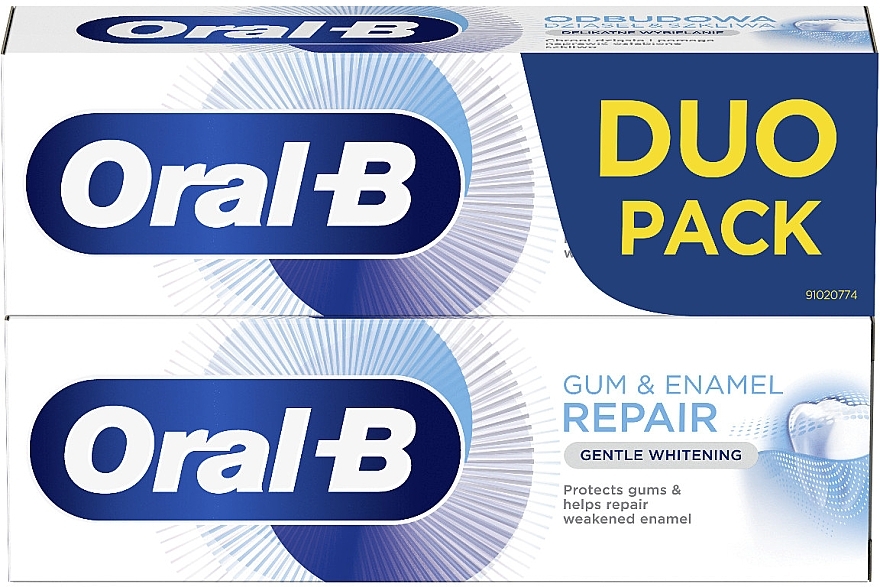 Set - Oral-b Gum & Enamel Repair Gentle Whitening Toothpaste (toothpaste/2x75ml) — Bild N1