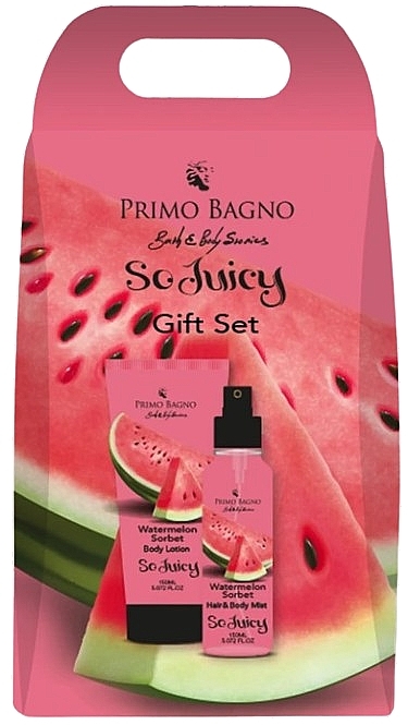 Set Wassermelonensorbet - Primo Bagno Watermelon Sorbet Gift Set (b/lot/150ml + h/b/mist/150ml) — Bild N1