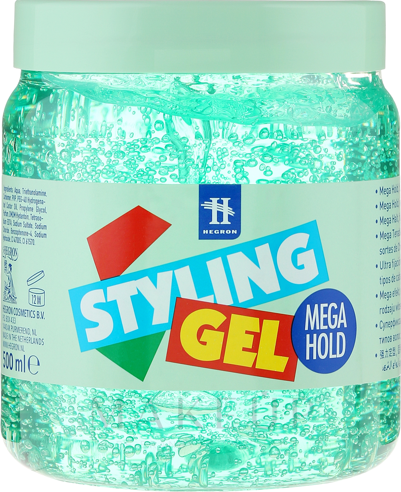 Haargel Mega starker Halt - Tenex Styling Wetlook Green Gel — Bild 500 ml