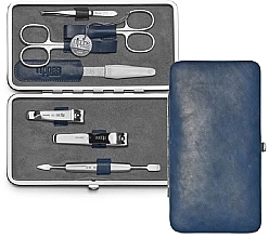 Maniküreset 7-tlg. blau  - Nippes Solingen Manicure Set Vintage 1033  — Bild N1