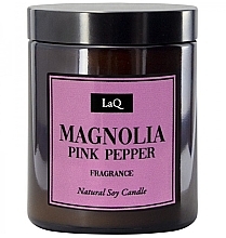 Natürliche Sojakerze Magnolie und rosa Pfeffer - LaQ Magnolia Pink Pepper Natural Soy Candle — Bild N1