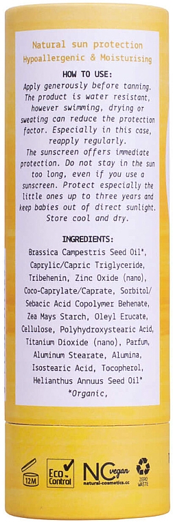 Natürlicher Sonnenschutzstift - We Love The Planet Natural Sunscreen Stick SPF 20 — Bild N2