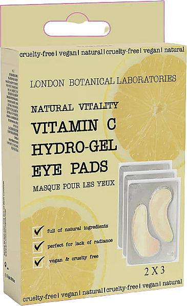 Hydrogel-Augenpatches mit Vitamin C - London Botanical Laboratories Vitamin C Hydro-Gel Eye Pads — Bild N1