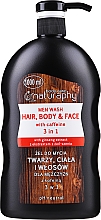Düfte, Parfümerie und Kosmetik 3in1 Gel-Shampoo mit Coffein für Gesicht, Körper und Haar - Bluxcosmetics Naturaphy Hair, Body & Face Man Wash With Caffeine 3in1