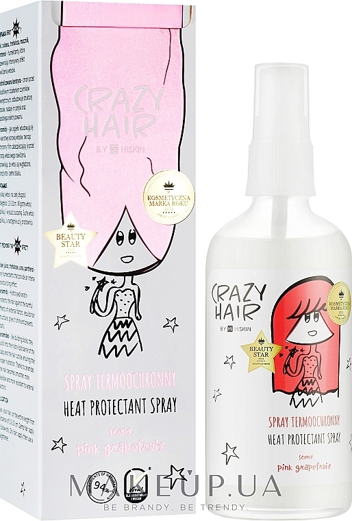 Hitzeschutz-Haarspray	 - HiSkin Crazy Hair Heat Protectant Spray Pink Grapefruit — Bild N2