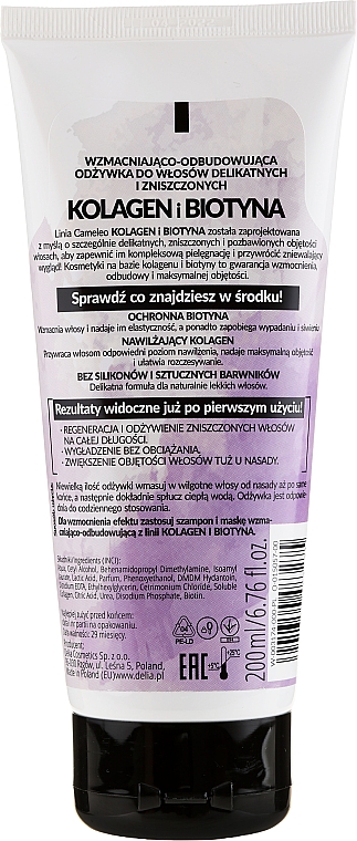 Haarspülung mit Kollagen und Biotin - Delia Cameleo Collagen And Biotin Conditioner — Bild N2