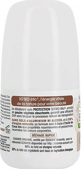 Deo Roll-on mit Kokosöl - So'Bio Etic Protection Care Organic Coconut Oil Deodorant — Bild N2