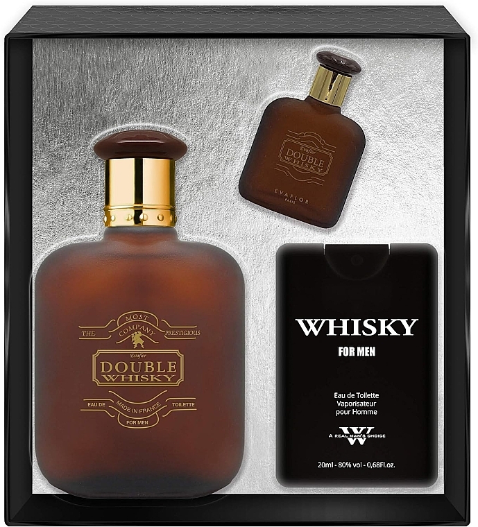 Evaflor Double Whisky - Duftset (Eau de Toilette /100 ml + Eau de Toilette /20 ml + Eau de Toilette /7.5 ml)  — Bild N1