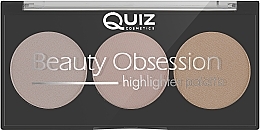 Highlighter-Palette für das Gesicht - Quiz Cosmetics Beauty Obsession Palette Highlighter — Bild N2